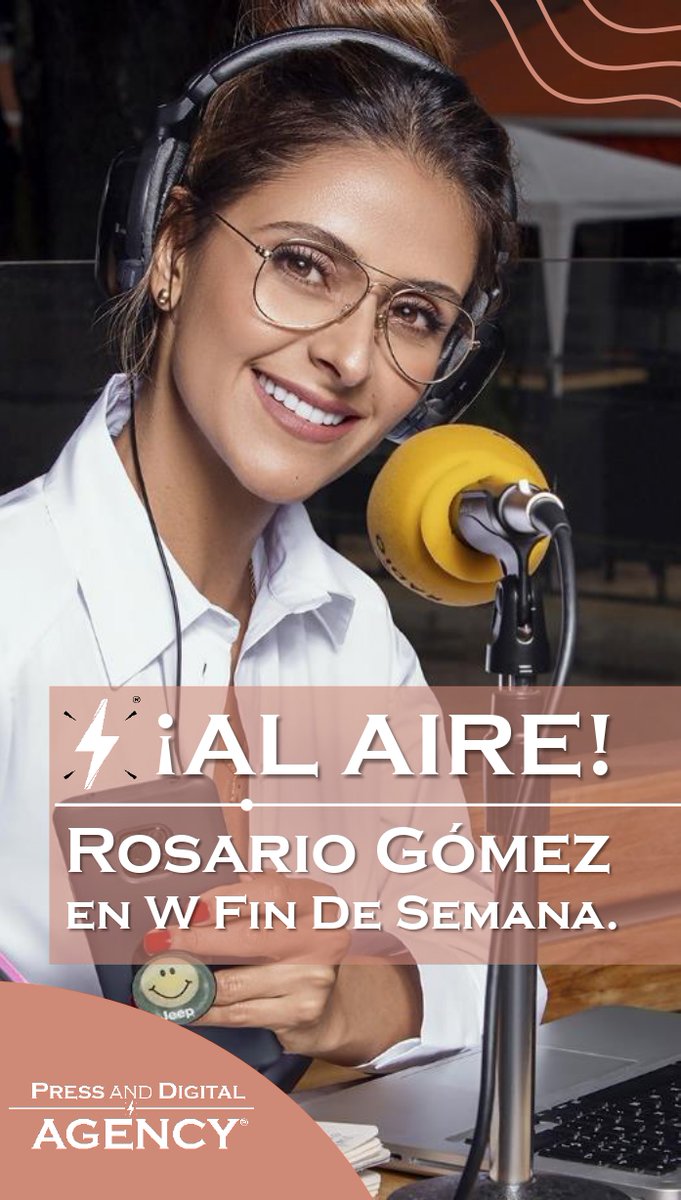 PressAndDigital's tweet photo. #AlAireEnLaW nuestra presentadora y creadora de contenido @rosariogomez en el programa #WFindeSemana de la @WRadioColombia. 

Escúchala en: https://t.co/uAiS0QqHhX 
#RosarioGómez #WRadioColombia #PressAndDigitalAgency https://t.co/YLt2utYYYa