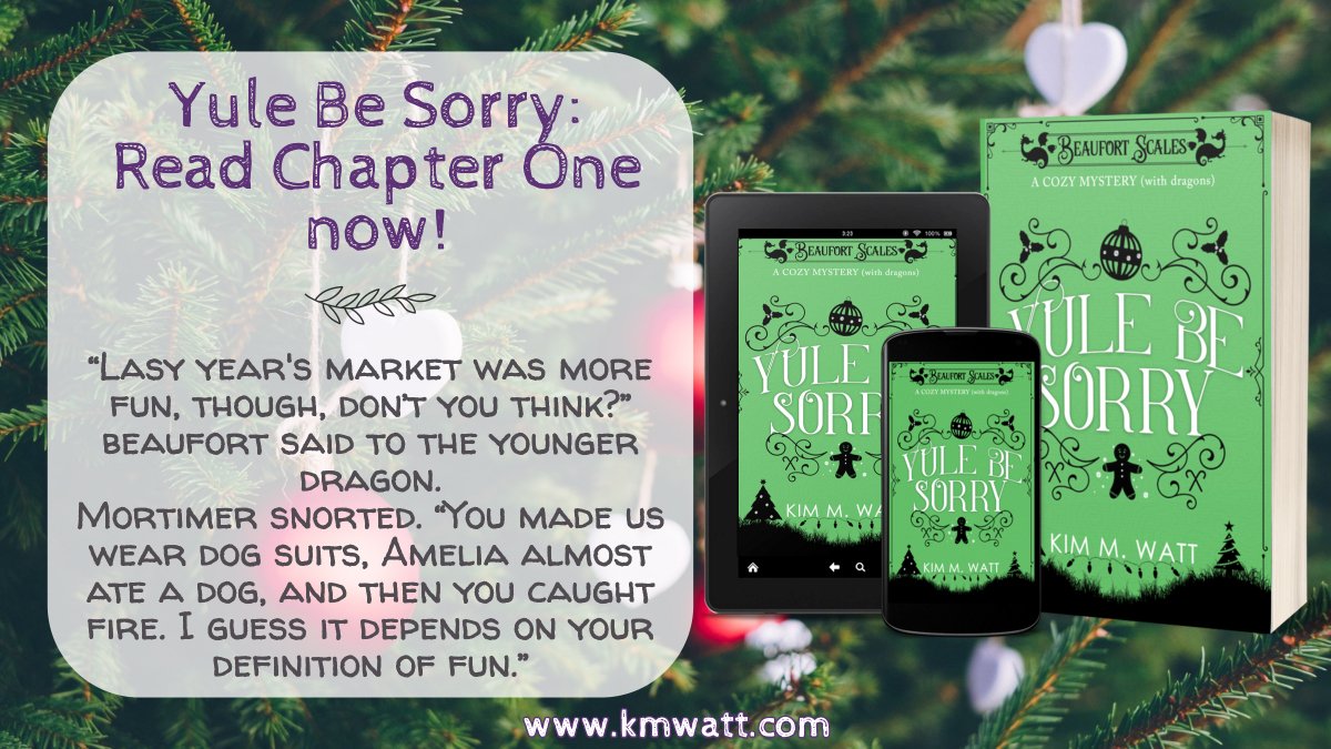 Lovely people, are you in need of a little festive reading?

Then grab a couple of mince pies and jump to the link to read the first two chapters of 'Yule Be Sorry'!

bit.ly/3l7nDUU

#cozymystery #dragons #christmas