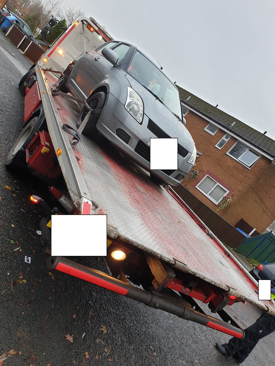 gmptraffic's tweet photo. XQ51 patrols attended a vehicle that was blocking the drive on Pegwell Drive Salford. Patrol conducted checks the vehicle and it was a outstanding stolen from 04/12/2021. Vehicle will be returned to its rightful owner. #TrafficPCSO https://t.co/vhUOLps2CD