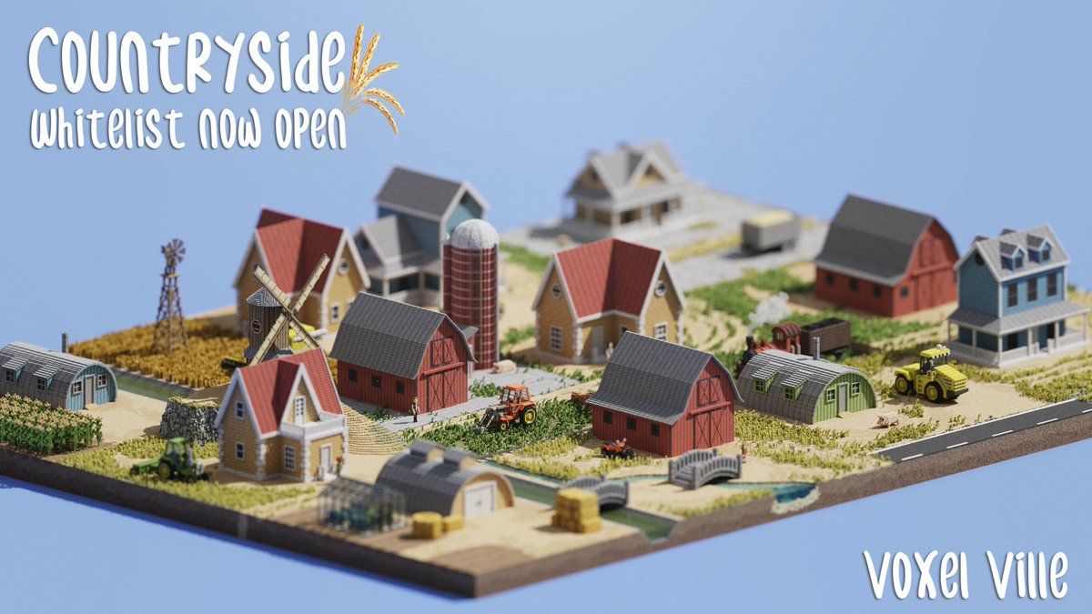 VilleVoxel's tweet image. 👨🌾 Countryside Collection whitelist is now open! 👩🌾
Our holder & public minting whitelist is now open!
Come join us in our Discord for the link in our announcement channel!
discord.gg/voxelville