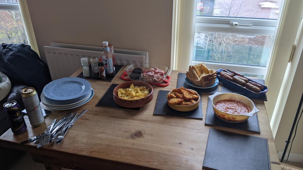 UJ_FC's tweet photo. After last years enforced Remote Jeffmas via Zoom, we're back to the classic Jeffmas format. We've started the day with Fifa and breakfast at the Captains Flat #JeffmasXV https://t.co/I1NcF8RVwc