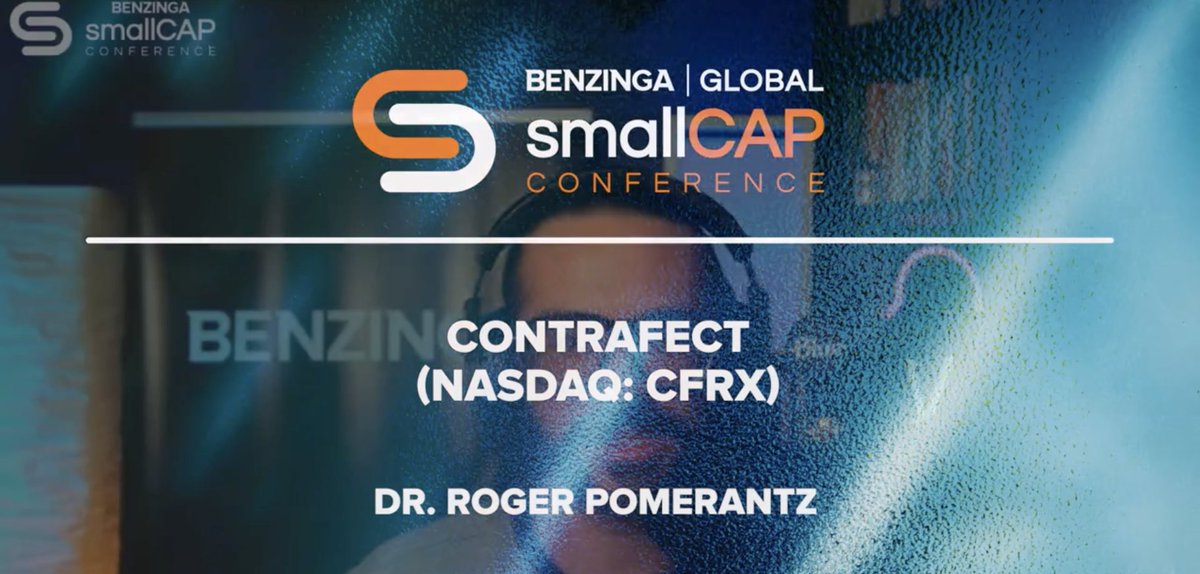 ContraFectCorp's tweet image. ICYMI: $CFRX CEO Dr. Pomerantz shares our Direct Lytic Agent #DLA approach @ the recent @Benzinga Small CAP Conference: &quot;We are not an antibiotic company... if we are successful as we expect, it will change how you look at treating bacterial infections.&quot;
benzinga.wistia.com/medias/2ynor8h…
