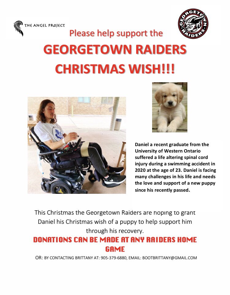 Come help and support 2 amazing causes tonight at the Raiders game!! 
<a href="/TheAngelProjec1/">The Angel Project</a> <a href="/OJHLRaiders/">Georgetown Raiders</a>