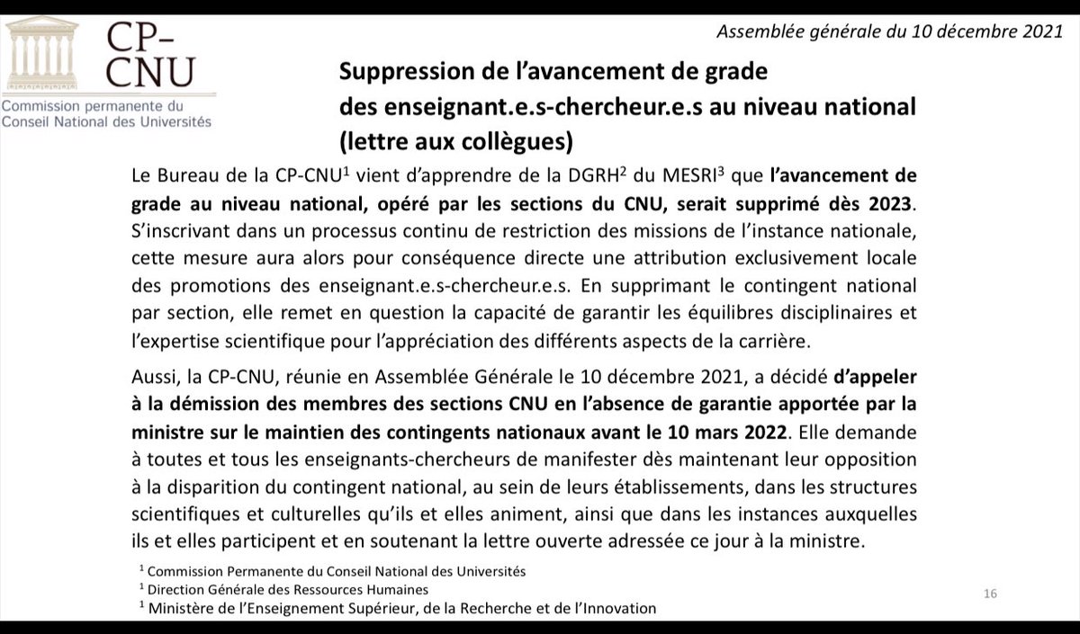 CNU « saison 2 »: maintenant le tour des avancements de grades? Tout cela est exaspérant et appelle les réactions les plus vives.