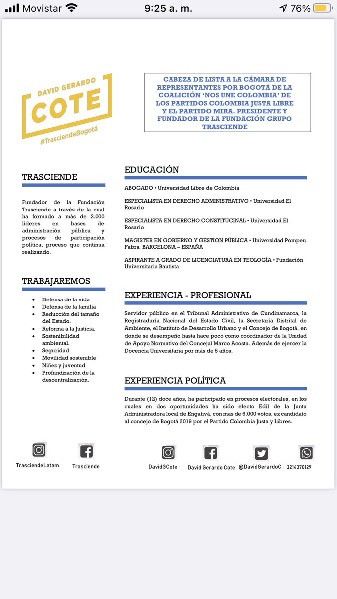 manolitosalazar's tweet photo. #MovidaPoliítica luego de conversaciones en la coalición @PartidoMIRA y @ColJustaLibres acordaron que la cabeza al senado la toma el partido MIRA y la cabeza de #CámaraBogotá la tomará  ColombiaJustaLibres con el liderazgo del dos veces edil de Engativa y jurista  @DavidGerardoC https://t.co/wf7ZxAS8a3