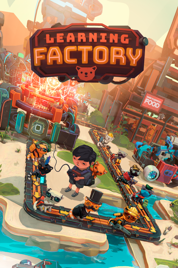 #screenshotsaturday is upon us! Time to compare old Learning Factory key art with the new one! Let us know which of them looks more awesome (we kinda already know the answer, but...😸) #indiegame #gamedev #indiegamedev
