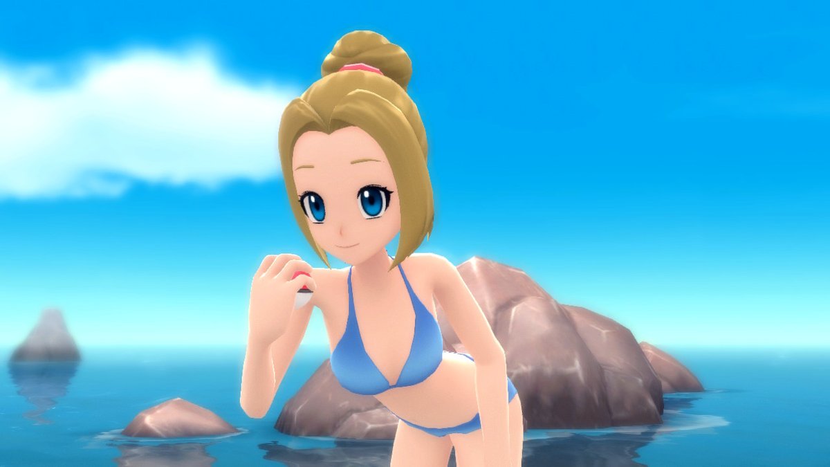 Where does she keep her Pokéballs? #PokemonShiningPearl #NintendoSwitch