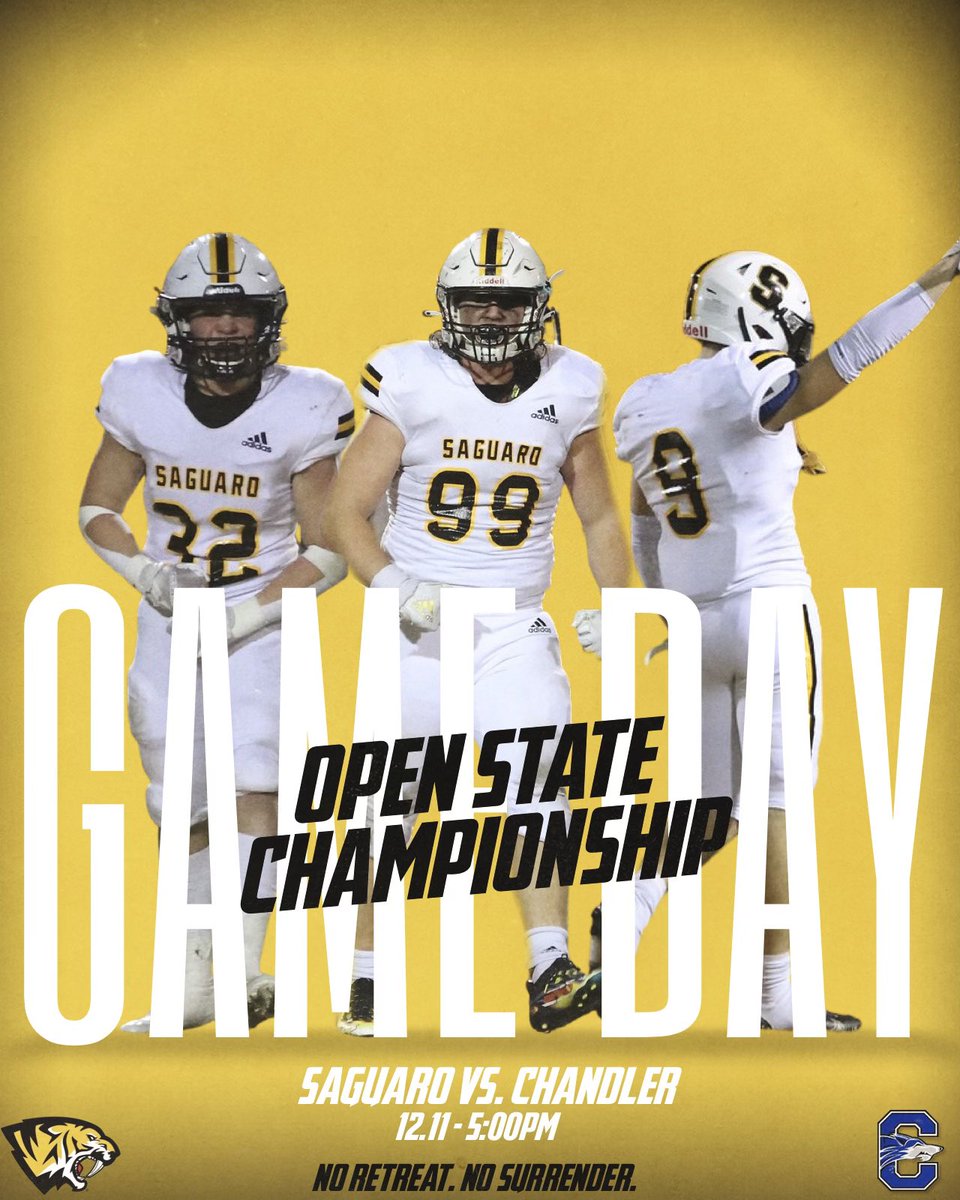 Saguaro_HS's tweet photo. The @SaguaroSUSD @saguarofootball #Cats are back! 
                                               
AIA Open State Football Championship: 
🗓 Sat., Dec 11th
📍Sun Devil Stadium
⏰ 5:00pm
🎟 https://t.co/S5YlE5Wtv9 
📺 https://t.co/abXDVVGSYc  

#SagU #Family #BTB https://t.co/Xl6qYleHU3