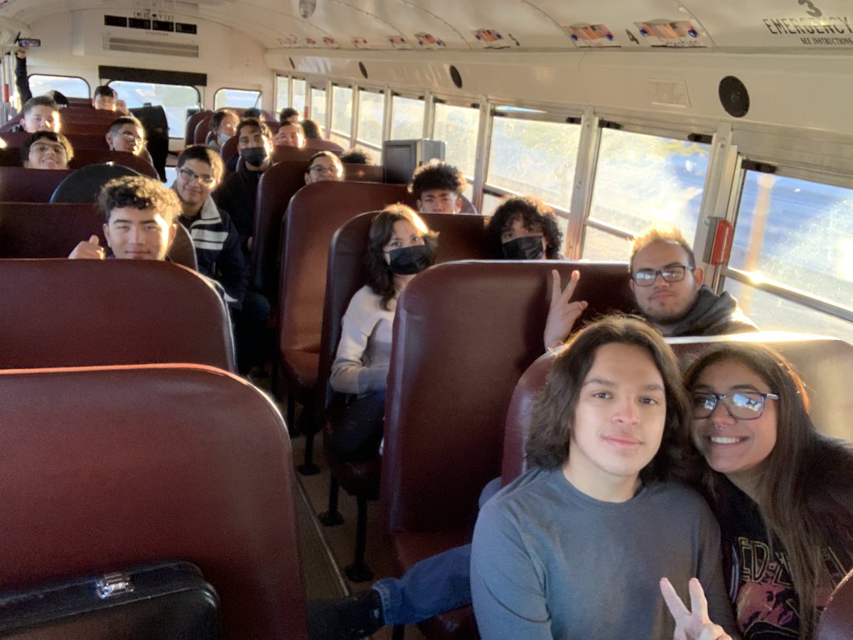 2 busses of Ranger Band and Rebel Band students heading to Clint HS for ATSSB All Region Auditions!  Wish them luck! #Riverside4Ever #TheLegacyContinues