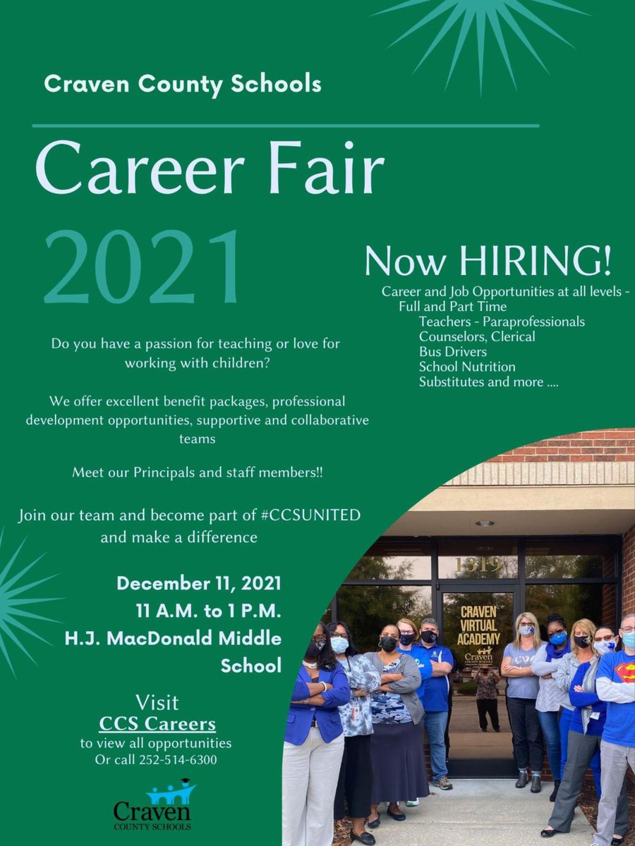 If you are interested in joining the CCS Family please stop by today. We look forward to meeting many new potential candidates! #CCSUnited