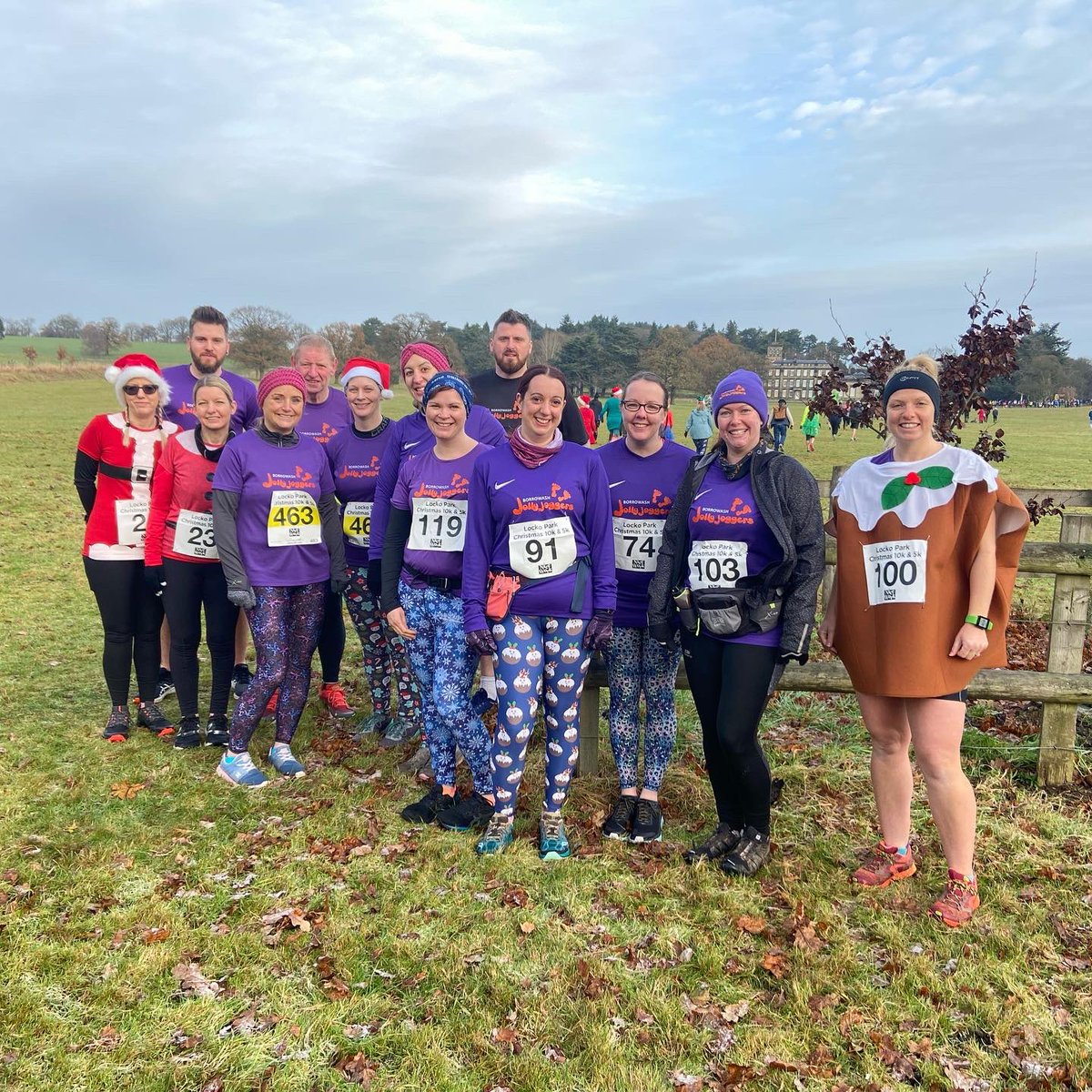 The team <a href="/niceworkrun/">Nice Work</a> Locko Park 5 and 10K race this morning!! BRUTAL hills (x3!!) but everyone smashed it!!! 💪🏼 Great work Team JJ!!! 🙌🏻 💜🧡