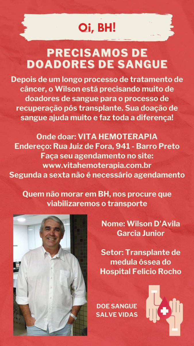waguinho_galo's tweet photo. Amigo meu daqui de Patos de Minas! Precisando de Doadores de Sangue. 

Que puder doar ou compartilhar, agradeço muito! 🙏🏻

@faelslim @rmarques13 @elisabet_santos @DaltonEstrela https://t.co/GavhO9WIy7