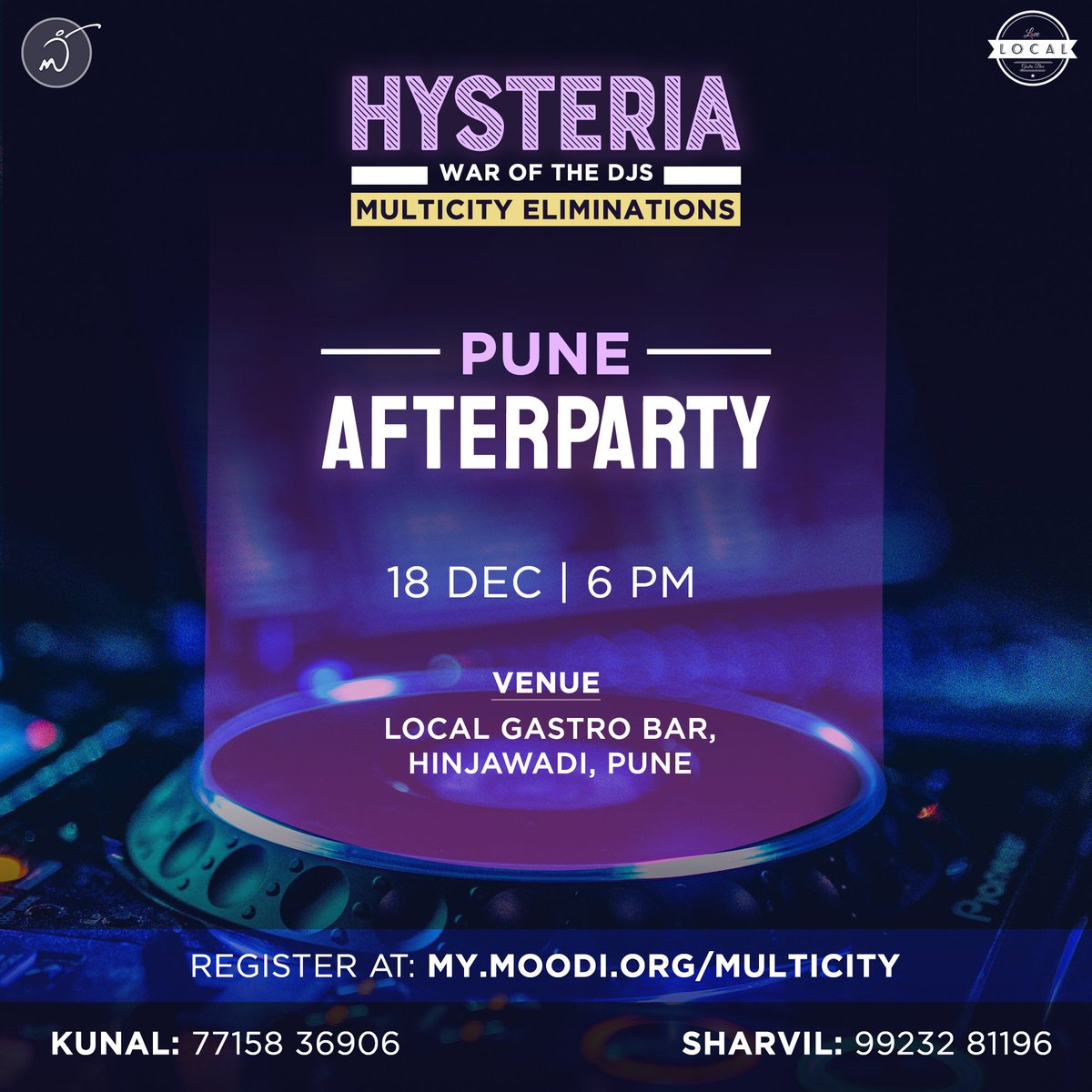 iitb_moodi's tweet photo. Good evening passengers, we now move on to the 2nd episode of nationwide Multicity Eliminations. We expect to land in ๐ฃ๐๐ป๐ฒ on 18 December. We also bring to you Hysteria, War of the DJ's!
Register on https://t.co/AofrN0jXVm
#moodindigo #mi2021 #multicity #warofdjs #iitbombay https://t.co/LNTvJ321yP