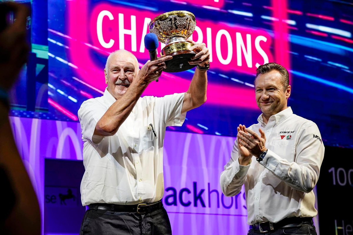 stuarthiggs's tweet photo. Its not often you can get the last word with Fred Clarke but maybe we did today by presenting him with the actual @OfficialBSB Champions Trophy awarded between 2002-2010 - in recognition of his service to the sport following this recent retirement announcement ๐ฃ #thanksfred https://t.co/vnbIvx7sex