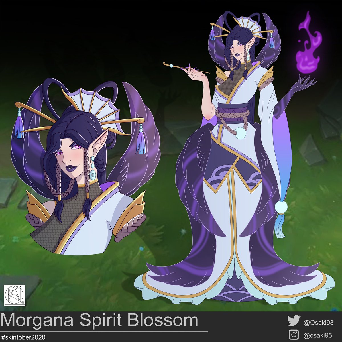 osaki_re_born's tweet photo. ~ Spirit Blossom Morgana
.
~Some old skin concept I did for some #skintober 
.
.
@LeagueOfLegends @wildrift #leagueoflegends #leagueoflegendsfanart #leagueoflegendsskin #fanskin #skin #art #morgana #morganaleagueoflegend https://t.co/jcYOGYMVNH