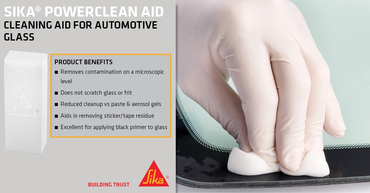 Sika USA on X: Auto Glass Techs remove glass contamination on a