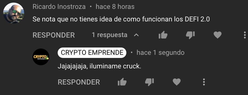 cryptoemprende_'s tweet photo. El mejor comentario, me hizo el día🤣 #Iluminame #Cruck https://t.co/wUOxeYmJyA