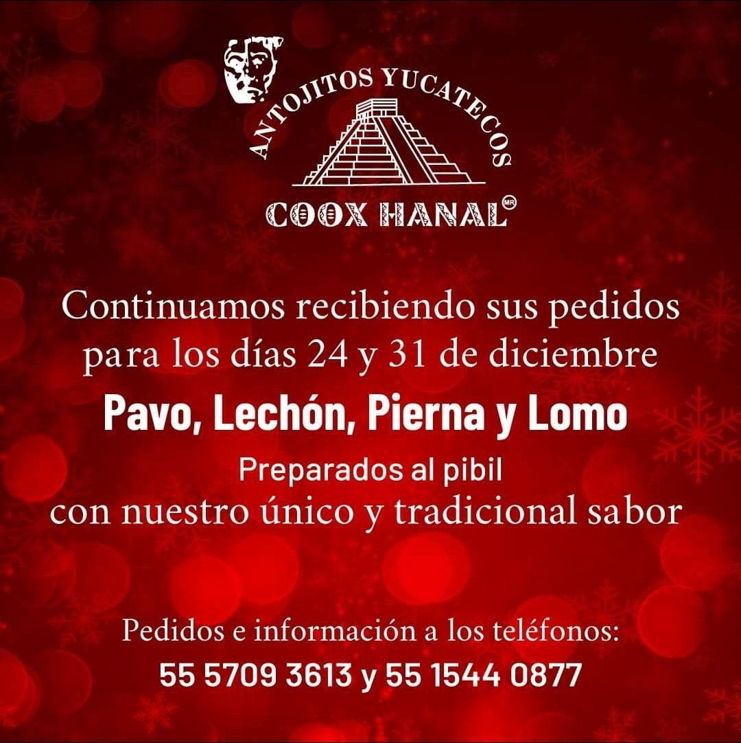 cooxhanaldf's tweet photo. No espere mas‼️
Haga su pedido, todo a la #pibil https://t.co/0MXQCBfaiu