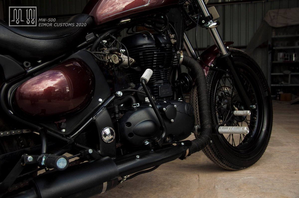 EimorCustoms's tweet photo. ~   MW-500 ~   
With several reference photos of international builds, shared by our client, from the word go,he wanted a modern,cutting edge design for his cruiser.Keeping the European designs and marrying it to the practical aspects of Indian roads,this bike was conceptualized. https://t.co/aRPmcmM8UW