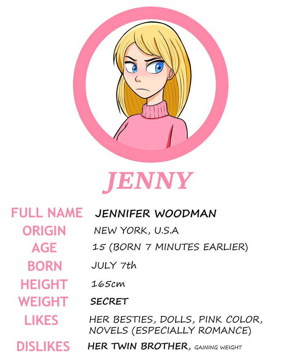 KenJH00's tweet photo. Introducing <Jenny and Jesse>!
These twins' daily stories will begin tomorrow! (or day after tomorrow)
Also, check out the 2nd&amp;3rd pics to see their profiles~~^^ https://t.co/j3Pl5Oh7s3