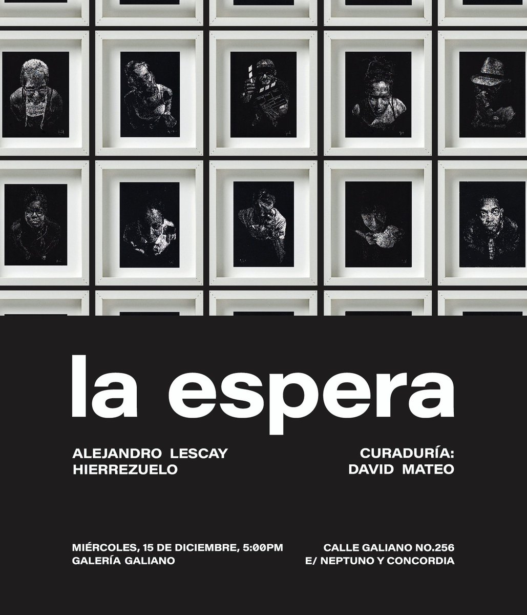 AlejandroLescay's tweet photo. A todos la comunidad los invito este próximo miércoles 15 a las 5pm en la galería Galiano  la inauguración de mi proyecto LA ESPERA ..Después de tantos meses de espera  por fin podre realizar el sueño de compartir esta muestra .. los espero a todos por allá. Un abrazo a todos. https://t.co/1KDe9WjVc8