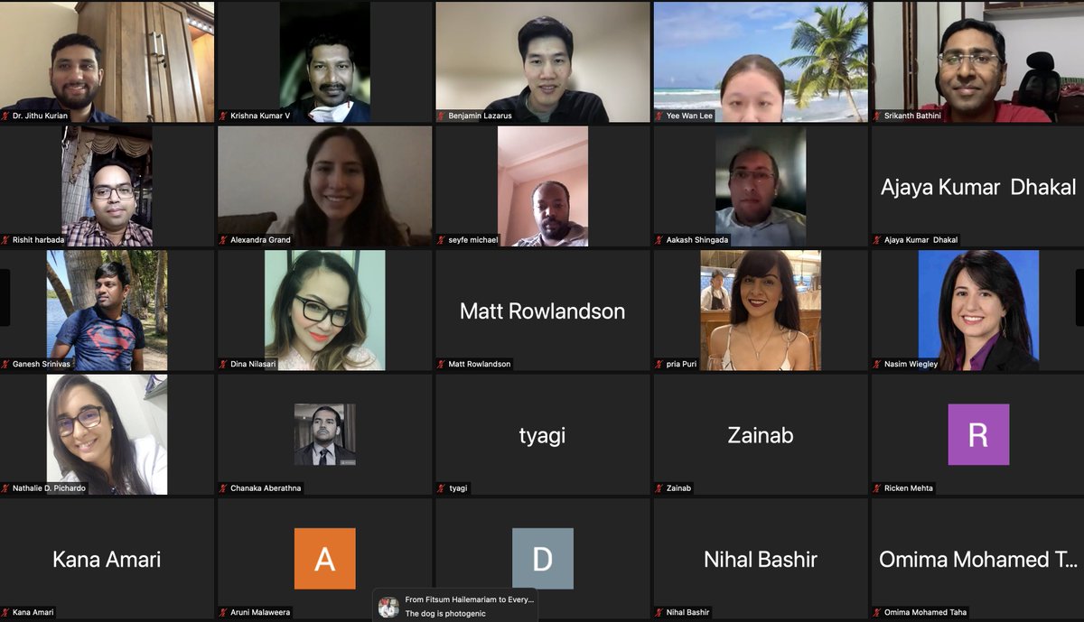 As is tradition, zoom group photo at our Joint Case Conference <a href="/GlomCon/">GlomCon</a> #Fellowship #Nephrin #Podocin

Insightful, deep, thoughtful, nerdy..in short terrific discussions today! Wow to such amazing colleagues.