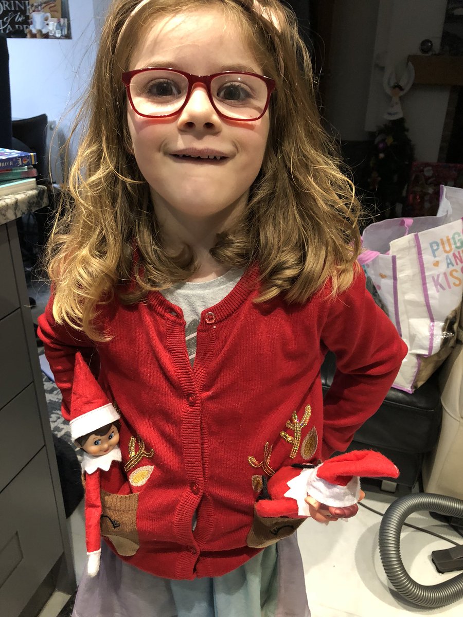 Mrs_Brake's tweet image. If you have a child who is desperate to touch their elves, and you need a few minutes of peace, here’s a magic spell I made up to protect the elves. Daughter’s day is now made, and I can wrap some presents while they are all playing! #elfontheshelf