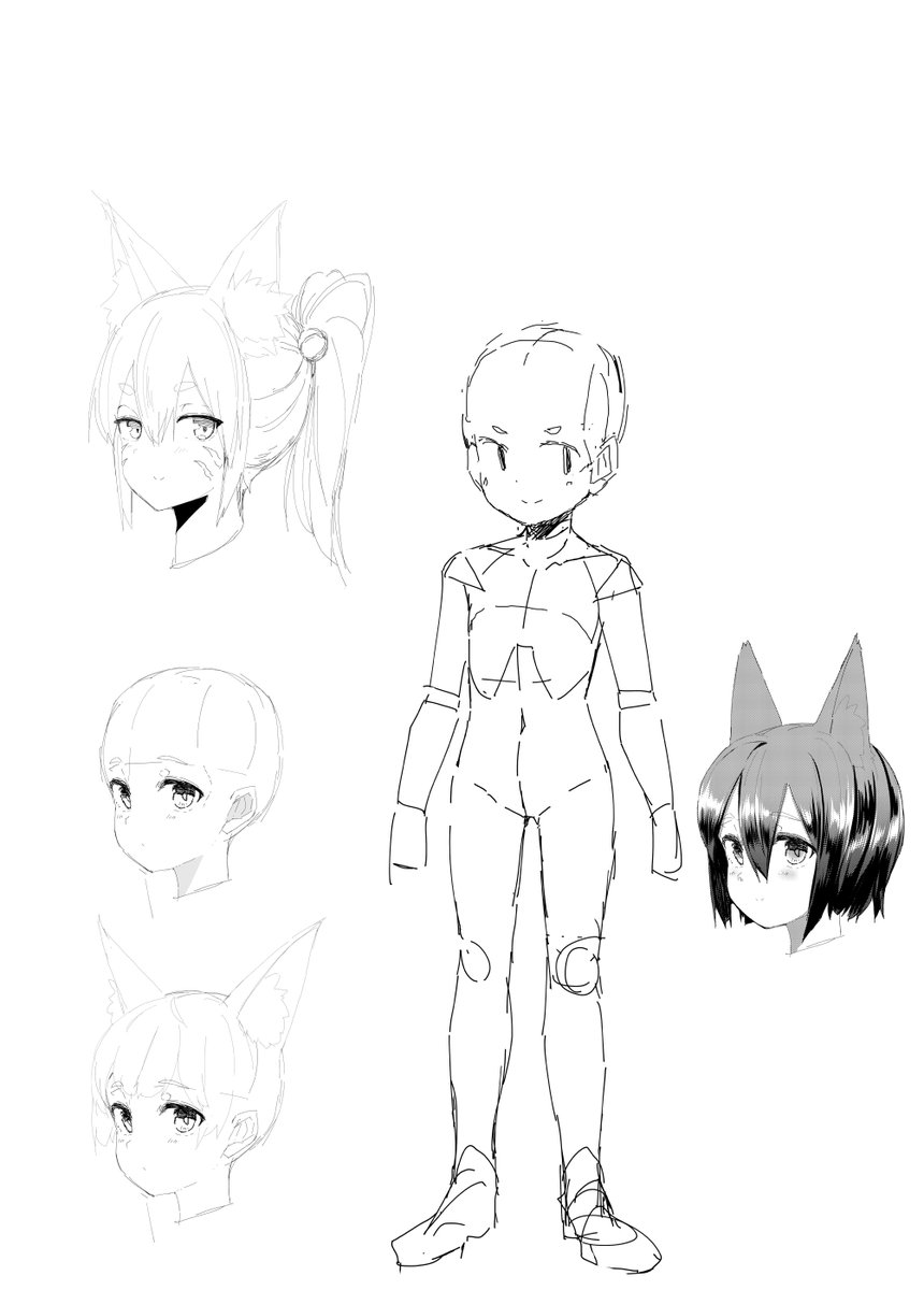 うぉーーーかわいい狐っ子がかけぬううううw 