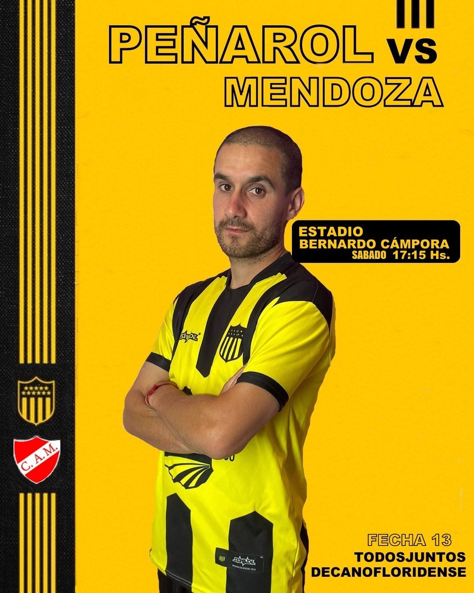 💥HOY JUEGA EL DECANO 💥 Nos jugamos la vida frente a Mendoza, vos tenes que venir a alentar al carbonero en el último partido como local ! A falta de dos fechas el decano depende de sí mismo para lograr el ascenso directo a la divisional A! #Decanofloridense #Todosjuntos