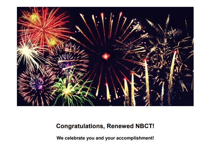 P1: I renewed during a pandemic! 😅🎉 Thank you ⁦<a href="/leanmeanmcqueen/">Reba McQueen</a>  for sharing your class 🖤💙, and thank you and congrats to the new NBCTs who have allowed me to be part of your journeys. Sharing your joy today!⁦ <a href="/alnbctnetwork/">AL NBCT Network</a>⁩ ⁦⁦<a href="/NBPTS/">National Board</a>⁩ ⁦