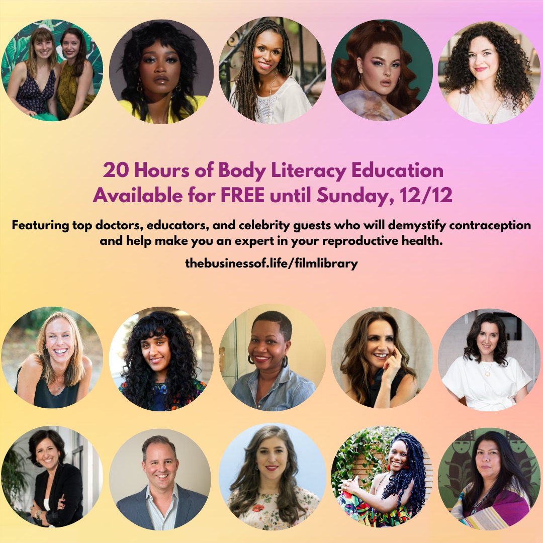 TheBizOfFilms's tweet photo. 📣 FREE until tomorrow! #bodyliteracy #menstrualhealth #reproductivehealth #reproductivejustice #betterbirthcontrol #contraception #feminism #advocacy #options https://t.co/H1n5eEHf7y https://t.co/s6Adx0O2ft