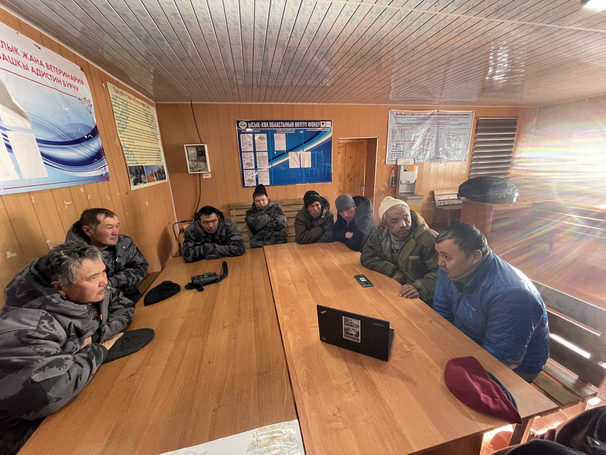 Rangers are *the* key piece and the frontline of conservation. Had some solid sessions on tracking snow leopards, security, and using tourism as a tool for conservation. <a href="/HighAsiaFund/">High Asia Habitat Fund</a> <a href="/snowleopards/">Snow Leopard Trust</a> <a href="/snowleopardkg/">Snow Leopard Foundation in Kyrgyzstan</a> <a href="/VoygrTravel/">Voygr Expeditions</a>
