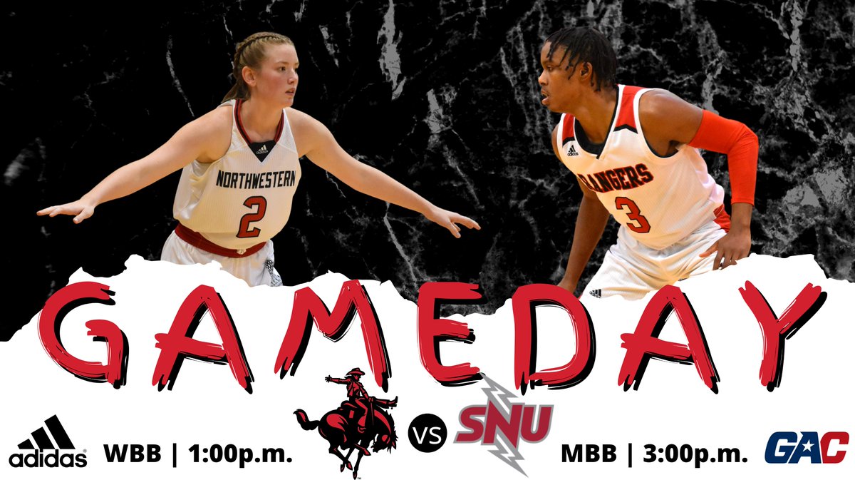 GAMEDAY!! Northwestern hits the road for conference game in Bethany! The Lady Rangers will tip-off at 1PM followed by the Men's game at 3PM!
#RRR
Follow the Game at:
watch: youtube.com/user/SNUCrimso…
WStats: snuathletics.com/sidearmstats/w… 
MStats:  snuathletics.com/sidearmstats/m…