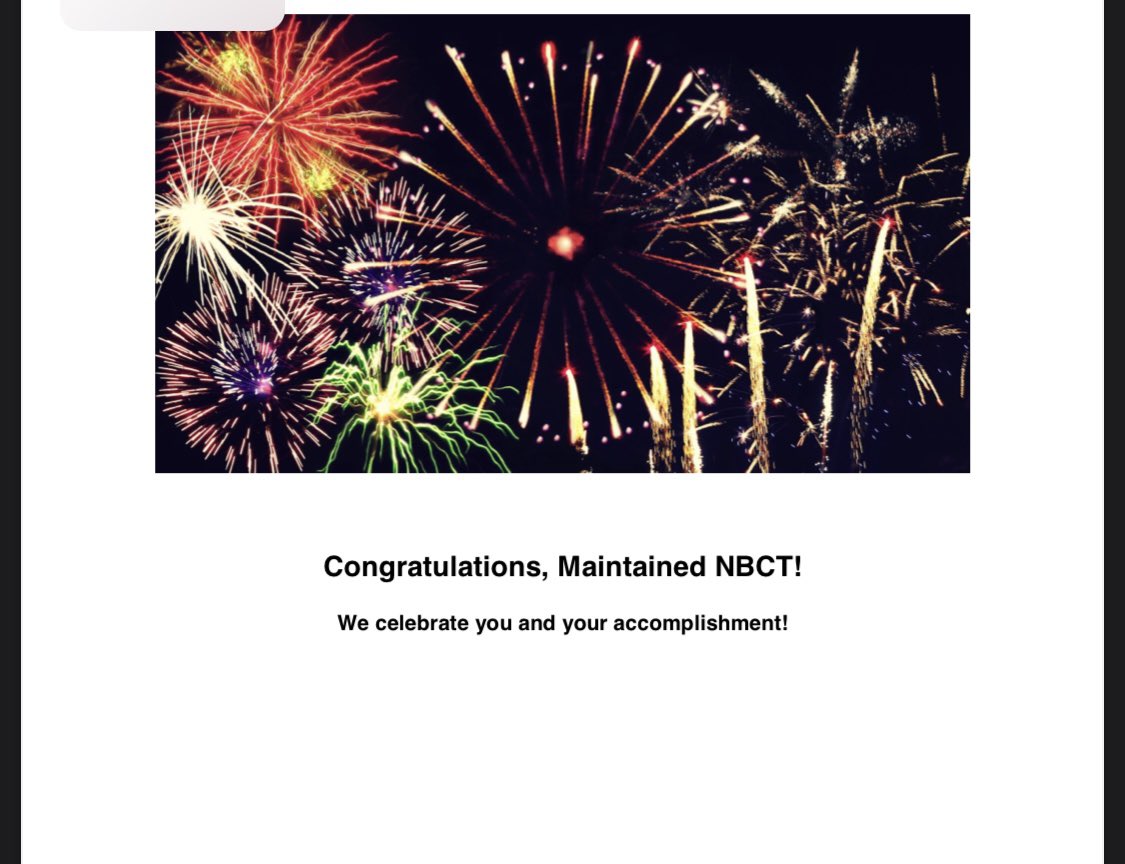 2021 Highlight - Completed my maintenance for National Board Certified teacher. 💥 #NBCT