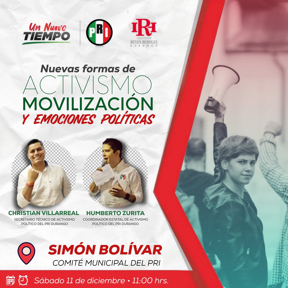 HumbertoZurita_'s tweet photo. Hoy en #SimónBolívar llevaremos a cabo la Jornada de Capacitación para arrancar los trabajos de #ActivismoPRI. También voy a oficializar el nombramiento de la Dirigencia Municipal del @IRHDurango. Luego a participar en la #23AsambleaPRI 📶. ¡Sábado turbo Priyista!
#SíPodemos 👊🏻 https://t.co/xppa7wQeZB