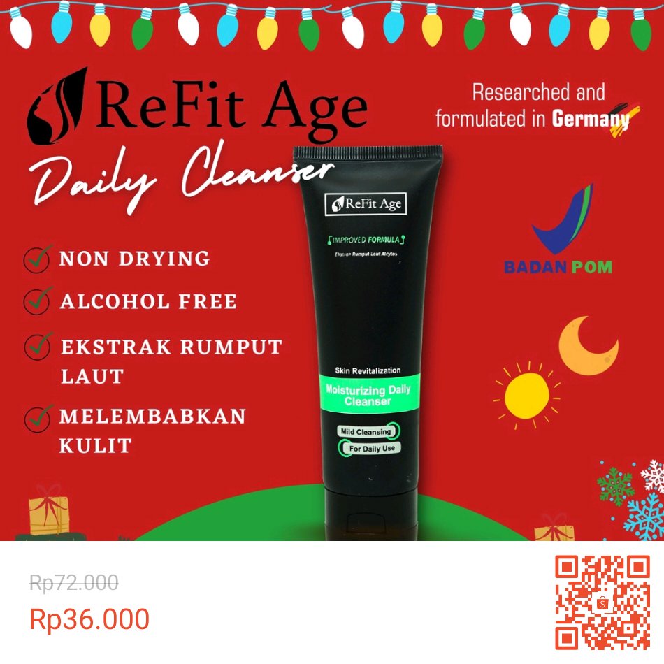 AdzillaShop's tweet image. Temukan ReFit Age Facial Wash Untuk membersihkan &amp;amp; Melembabkan Wajah, Cocok Untuk Semua Jenis Kulit 75 ml dengan potongan 50%! Hanya Rp36.000. Dapatkan segera di Shopee! shp.ee/gz44dj5 #ShopeeID