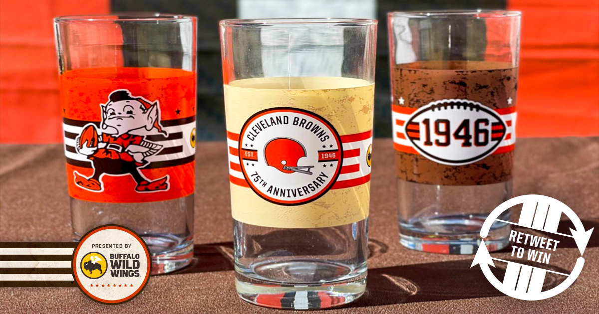 Retweet for a chance to win Cleveland Browns themed pint glasses provided by <a href="/BWWings/">Buffalo Wild Wings</a>. 

Rules » bit.ly/31vBvVe