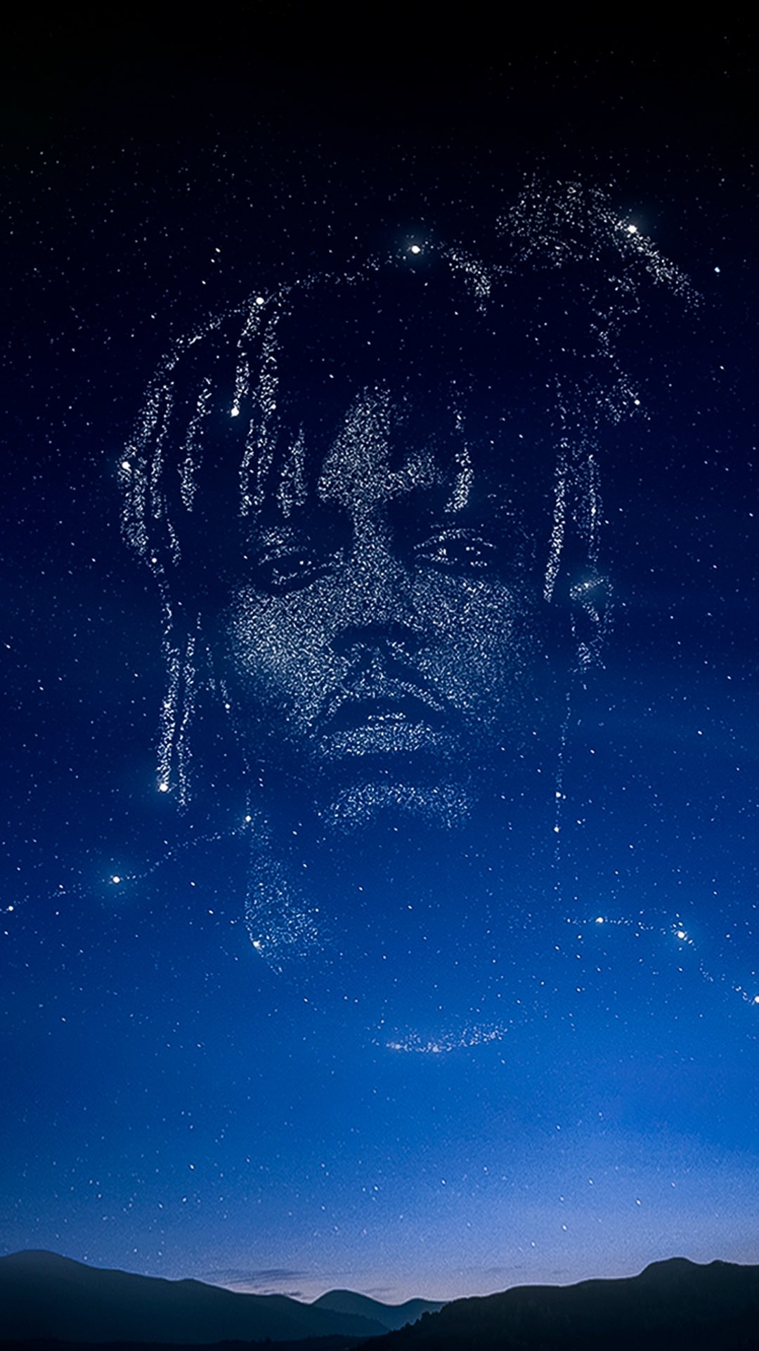 Download Juice Wrld Surrounded by His Artwork Wallpaper