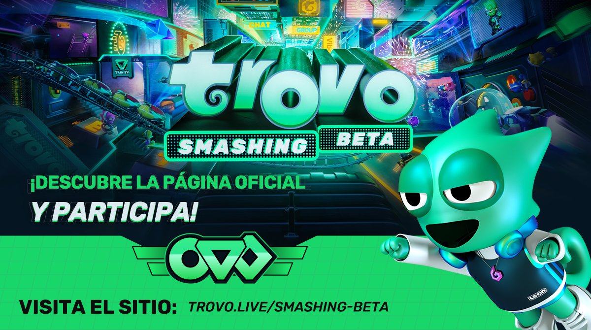 TrovoLatam's tweet photo. ¿Aún no has consultado a nuestra página oficial de #smashingbeta?
Conoce más sobre el evento, ven a divertirte con tus streamers favoritos y despídete de la beta con nosotros.👋
➡: https://t.co/xrxtgAysCr
#TrovoLATAM #Trovolie https://t.co/CHizseqz6E