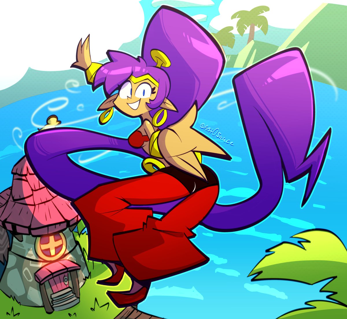 RT @pest0sauce: Ya ever just wake up and feel like torturing yourself, so you decide to draw a background? #shantae https://t.co/6C3sAp9LWt