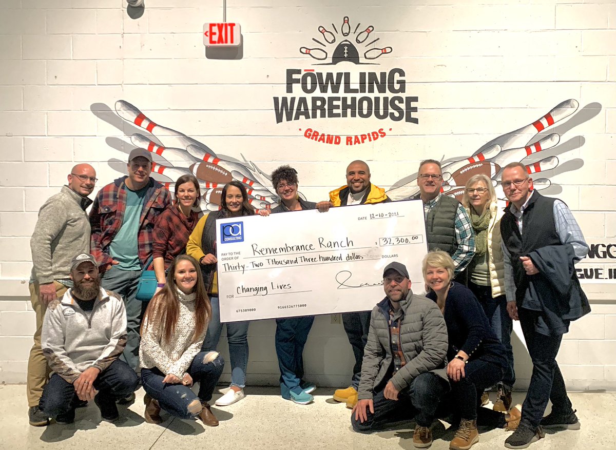 We celebrated last night with our annual Christmas Party at the GR Fowling Warehouse. 😁🤪😀

Supporting our favorite charity Remembrance Ranch with a donation just over $32k!! 

RR is a 12-month positive transformation experience for at-risk teenagers ajs their families.

 #lean