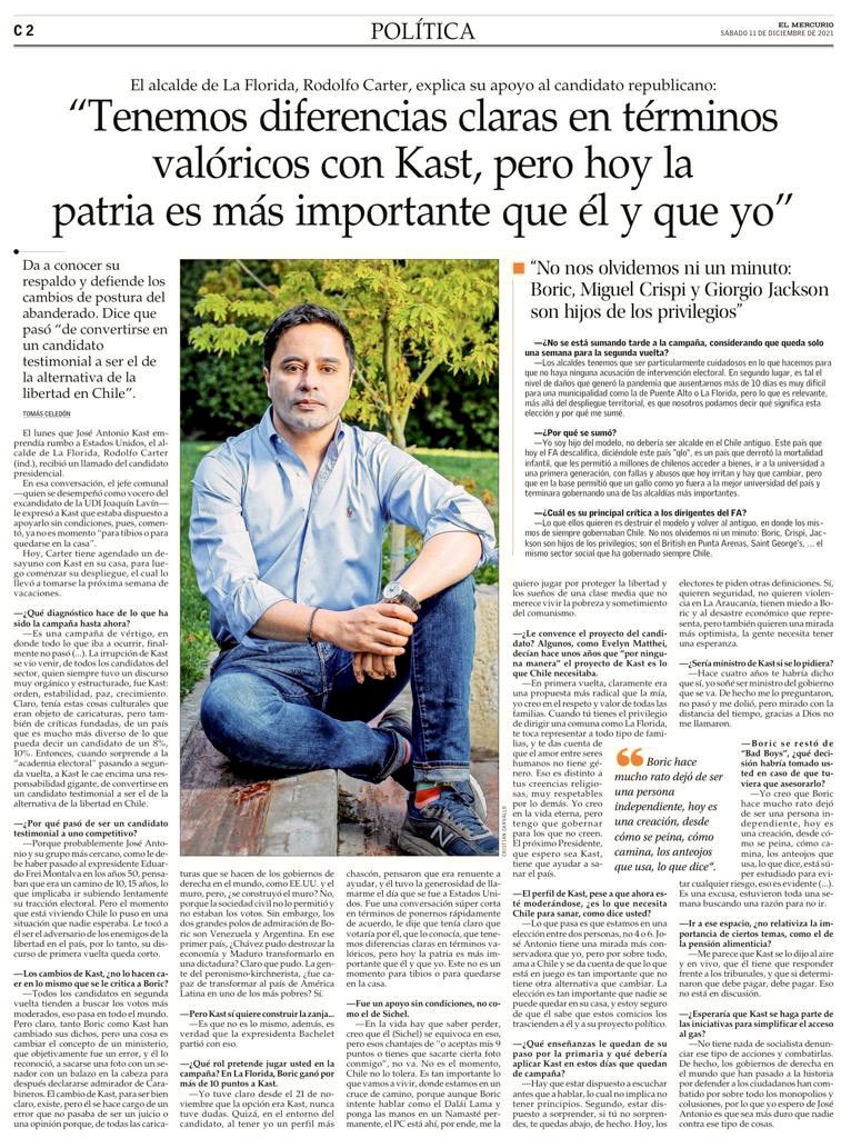 rodolfocarter's tweet photo. Un Chile mejor, con paz social y desarrollo económico solidario se construye con 🙌🏼 abiertas y no con ✊🏼 cerrado. Por eso apoyo a @joseantoniokast y me la juego por proteger la libertad y los sueños de la clase media que no merece vivir la pobreza y el sometimiento del comunismo. https://t.co/xhe8FFeqKj