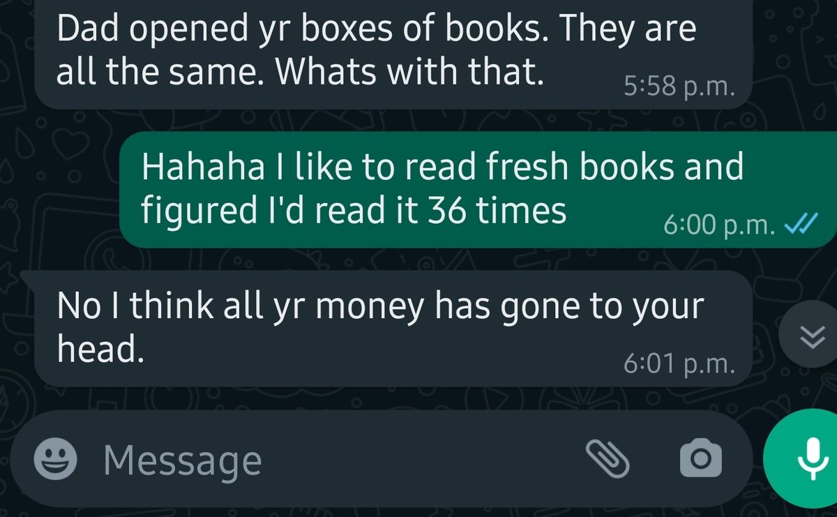 My <a href="/garyvee/">Gary Vaynerchuk</a> 12 and a half books arrived at my parents house and they think I've lost the plot. Going to be giving 24 to a local charity and have another 12 to give out. Who wants some inspiration? Tell me something you are grateful for and I'll send you a copy