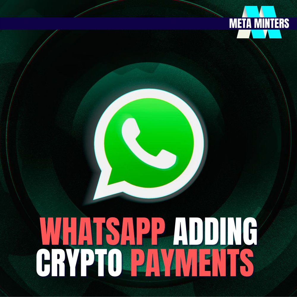 What do you think about WhatsApp's decision to add Crypto payments?
-⁠
Join our Discord Community! Link In Bio ⁠
-⁠
#nfts #nft #nftart #nftartist #nftcollector #metaminters