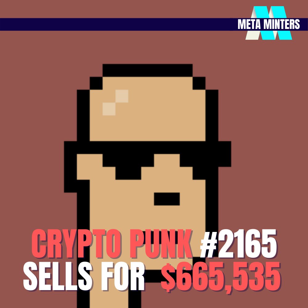 Crypto Punks continue to sell for huge amounts of money. What could they be worth in 5 years? 
-⁠
Join our Discord Community! Link In Bio ⁠
-⁠
#nfts #nft #nftart #nftartist #nftcollector #metaminters