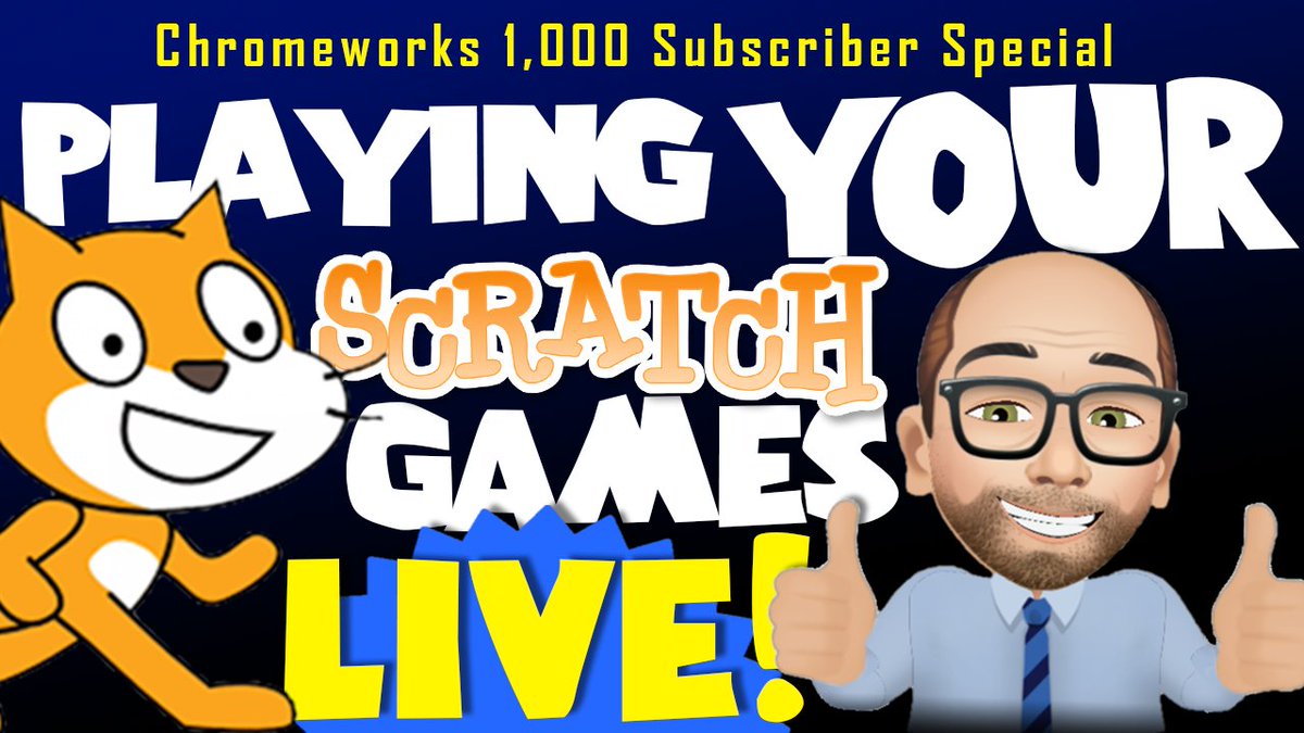 ChromeworksTech's tweet photo. Chromeworks is celebrating our 1,000th YouTube subscriber with a fun little bonus live stream, starting today at noon Eastern. Watch the stream and share one of your #Scratch projects in the chat and Mr. T will try it out live on the air.
 
https://t.co/8q870y8Gor https://t.co/W95ZtnkXD9