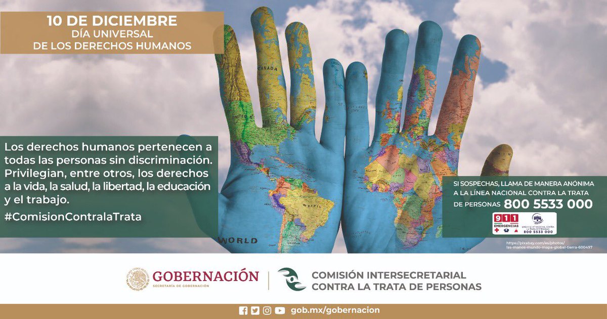 #DiaDeLosDerechosHumanos #ComisionContralaTrata @SEGOB_mx #Indesol @bienestarmx