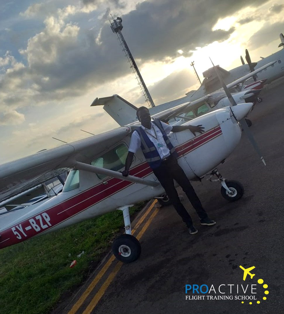 ProactiveFlight's tweet photo. From Kakuma Refugee Camp to Touching the Sky! Congratulations to Marial Deng Aler for successful completion of his first Solo Flight, after a long struggle, you are an inspiration to all of us #congratulations #PPL #AviatorOfTheDay #proactiveflighttraining https://t.co/K0ZYK79Pj7