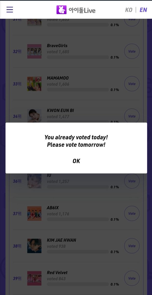 WhateverEloise's tweet photo. Hello everyone!
IU has been nominated for best artist
U+IDOLLIVE Best Artist Award (1st vote)
Please vote for IU we need her to rank atleast 25th or above in order for us to proceed to 2nd Round! Please use all your access! 
Spread is a must.
Link:https://t.co/QQdaHrEHSk https://t.co/O8PXWISPxt