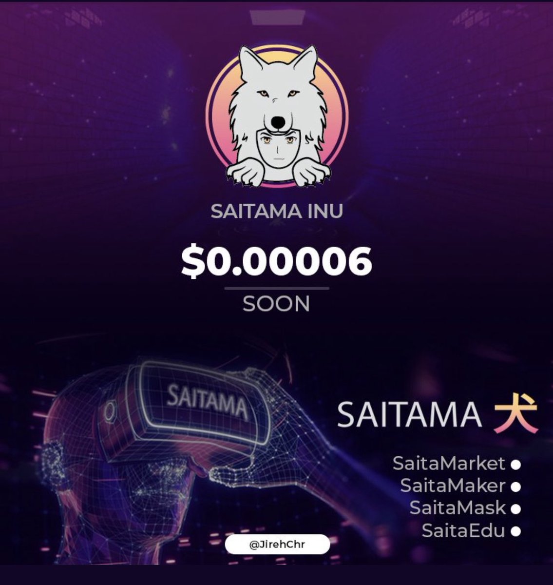 FernandezTuteok's tweet photo. This is what going to happen , i do not know the date accurate but going to happen! #Saitama explotarรก when less lo you believe! If you sell you lose! Enjoy weekend!
#x1000 #SaitaMask #Binance #Coinbase #KuCoin #ToTheMoon #ParabolicToken https://t.co/bCGq685A7u